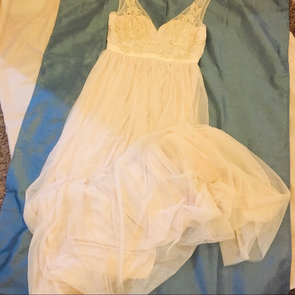 Fashionova tulle beige dress NWT